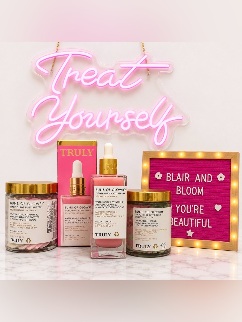 Truly Beauty Buns Of Glowry Body Serum, Butter, & Polish Bundle